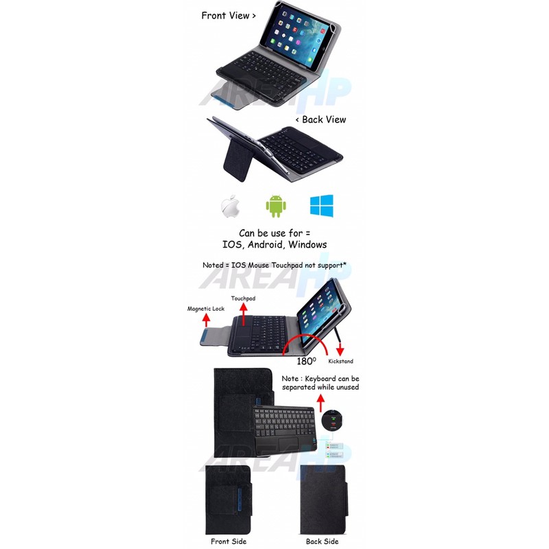 Keyboard Removable Touchpad Case Cover Samsung Note 10.1 N8000
