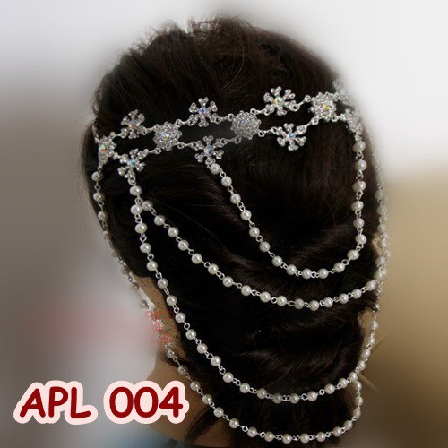 [STOK TERBATAS] TIARA PENGANTIN CRYSTAL AKSESORIS WEDDING HEADPIECE HIJAB APL004