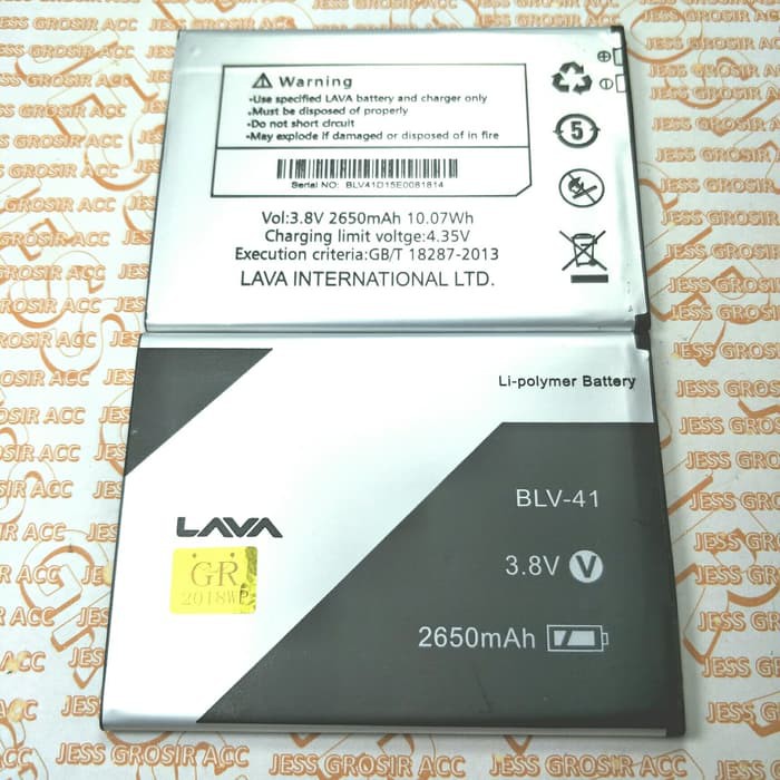 Baterai Battery Batre Original LAVA Iris X9 4G BLV-41 , BLV41 , BLV 41