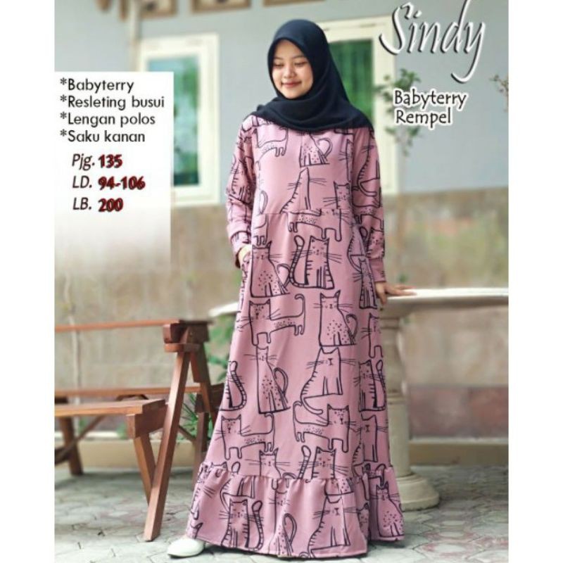 Gamis Babyterry Terbaru/ Babyterry Dress/ Gamis Babyterry Sahila0