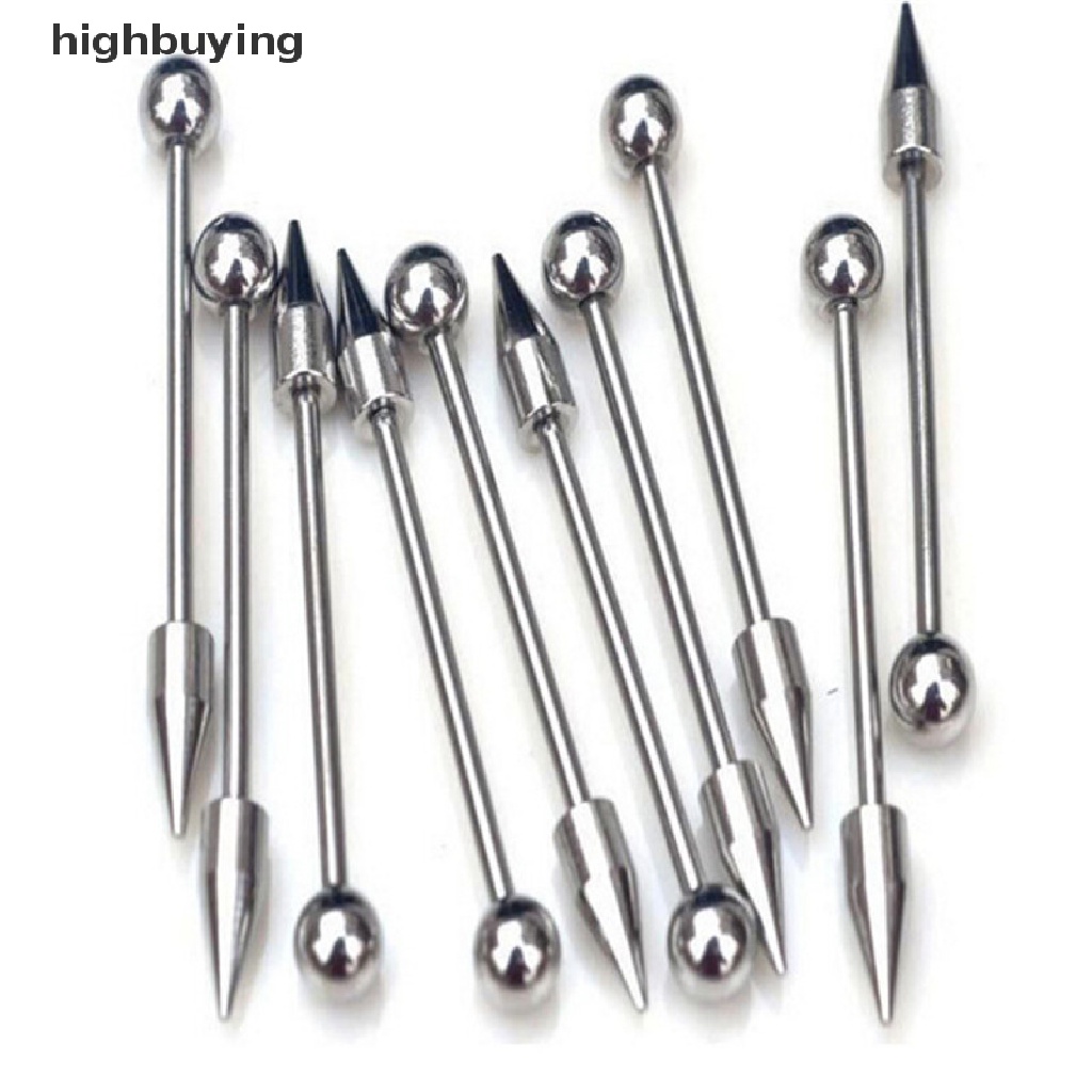 Hbid 60 / 85PCS Anting Tindik Lidah / Alis / Hidung / Perut Bahan Stainless Steel