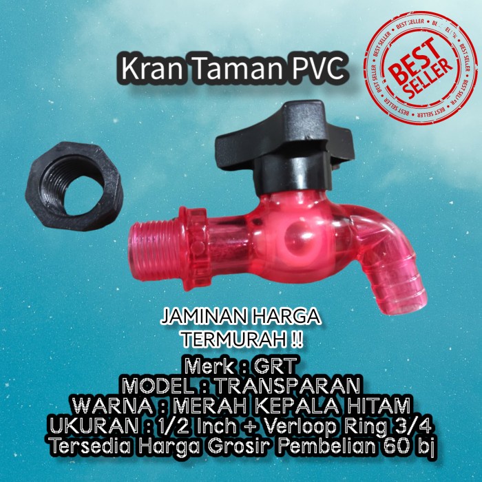 TERMURAH Kran Taman PVC Warna GRT 1/2 dan 3/4 KRAN AIR KAMAR MANDI