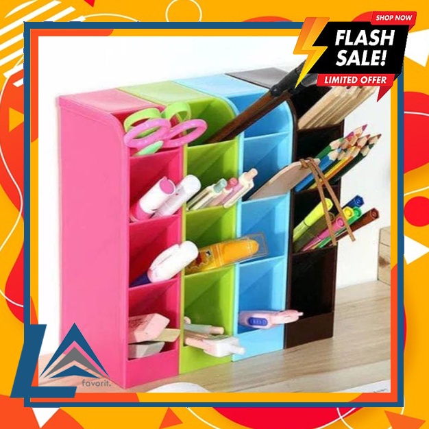 

(LA.FAVORITE)Tempat Penyimpanan Alat Tulis Pensil Pulpen Rak Holder Make Up Brush - Rak Alat Tulis