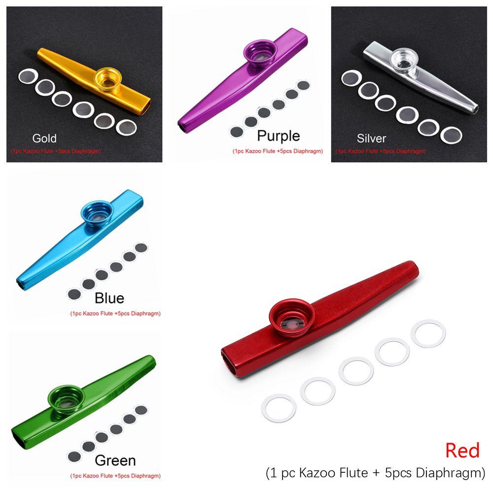 Suyo Kazoo Flute Bahan Metal Warna Silver Untuk Hadiah Anak