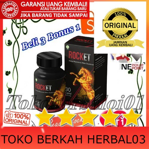 100% ASLI Obat Rocket Obat Herbal Kuat Stamina Pria