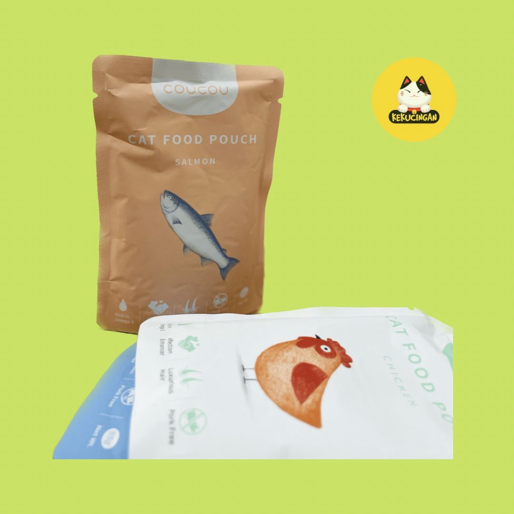 Makanan Kucing Basah COUCOU Cat Wet Food Premium Pouch 85gr