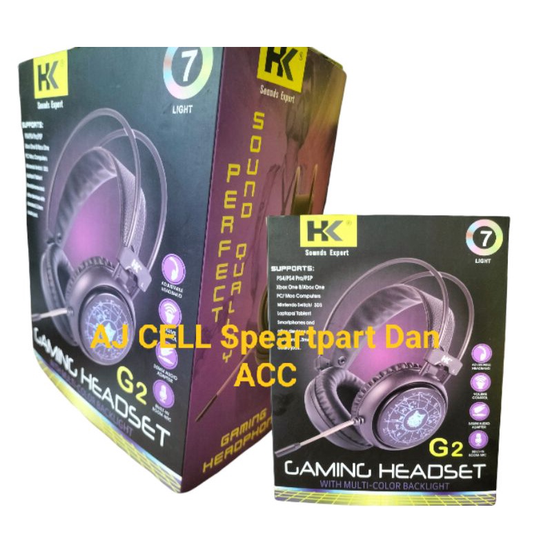 Headphone heanset Bando Headfree Headset  Gaming  HK G2