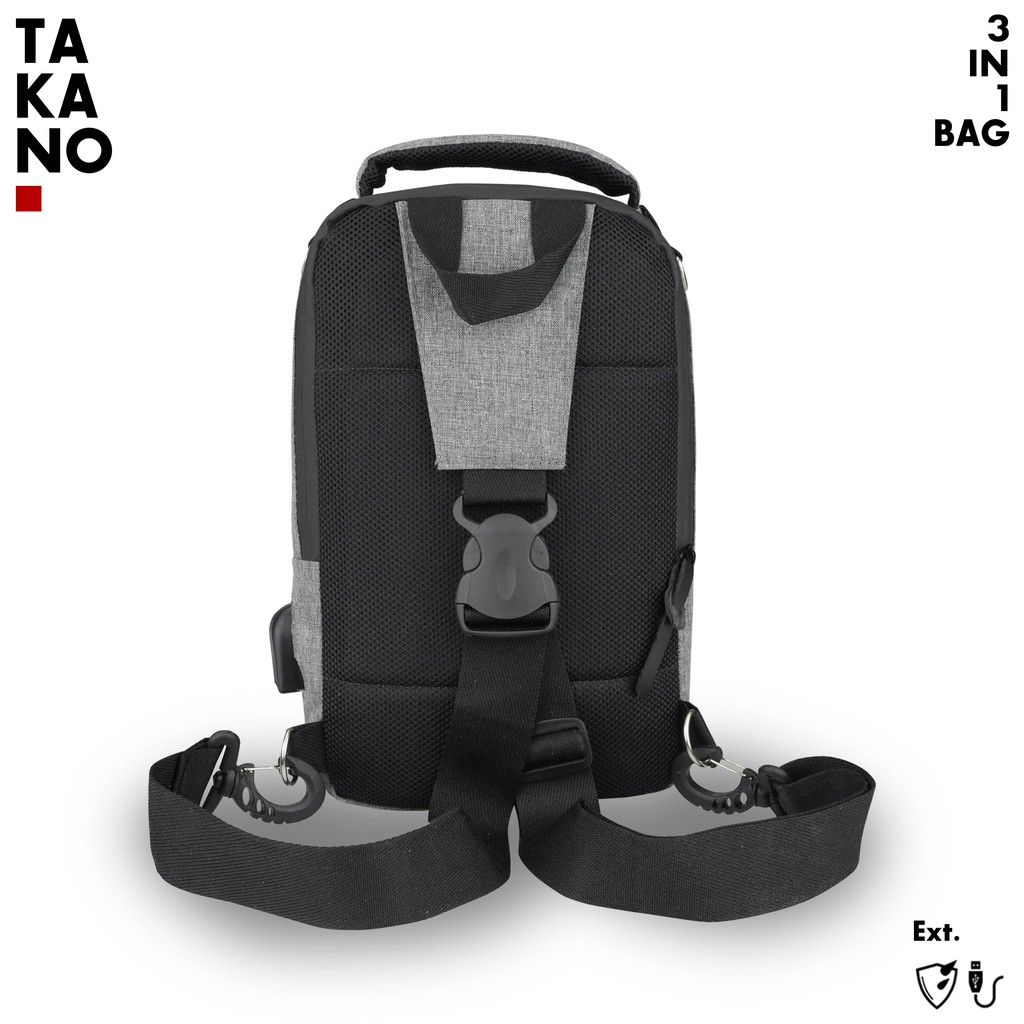 NEW ARRIVAL!! Tas Multifungsi Kanvas Takano USB Port &amp; Waterproof Design