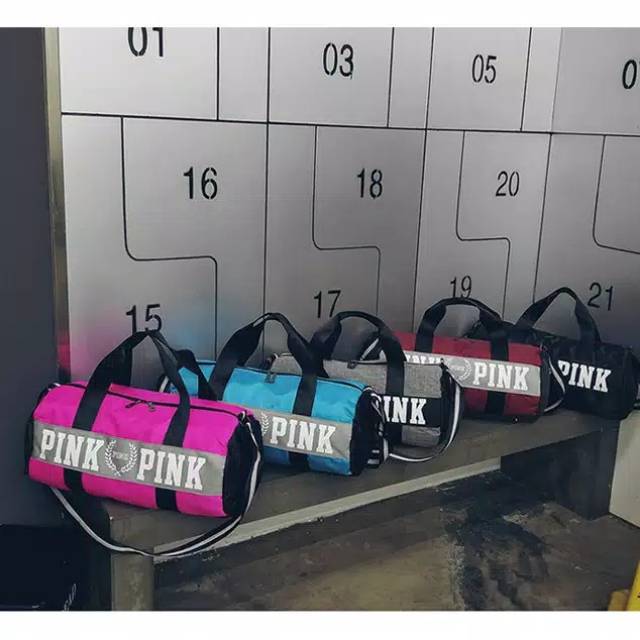 Travel bag tas gym victoria secret vs tas pakaian jinjing pink original branded victoria's