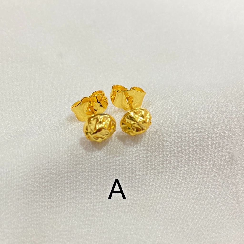 Anting Tusuk Warna 24 Karat Aksesoris Daily Fashion