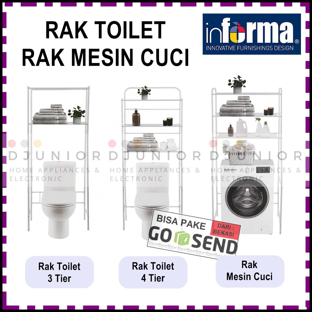 INFORMA - RACK TOILET 2 TIER / RAK TOILET 3 SUSUN WC / RAK MESIN CUCI 3 TIER