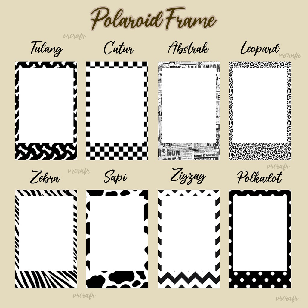 CETAK PHOTO FRAME BLACK AND WHITE ( MINIMAL CETAK 20 FOTO )