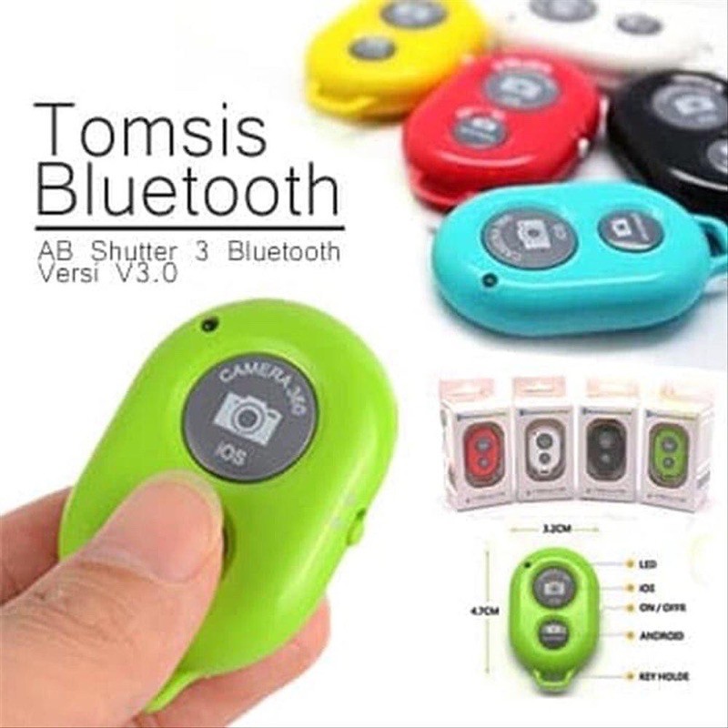 Tomsis Tombol Narsis Bluetooth Remote Shutter Android IOS HP Universal