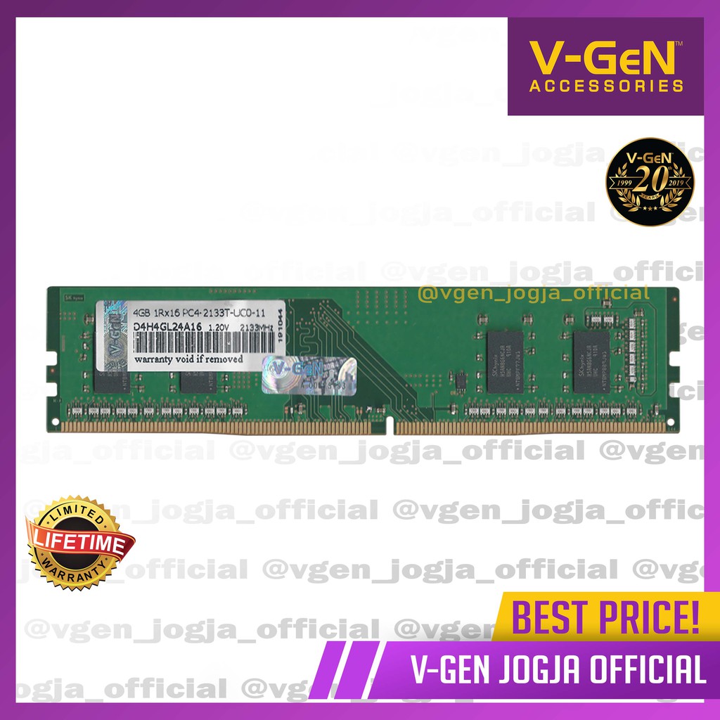 RAM DDR4 4GB - 16GB 17000/2133Mhz V-GeN LONG-DIMM PLATINUM