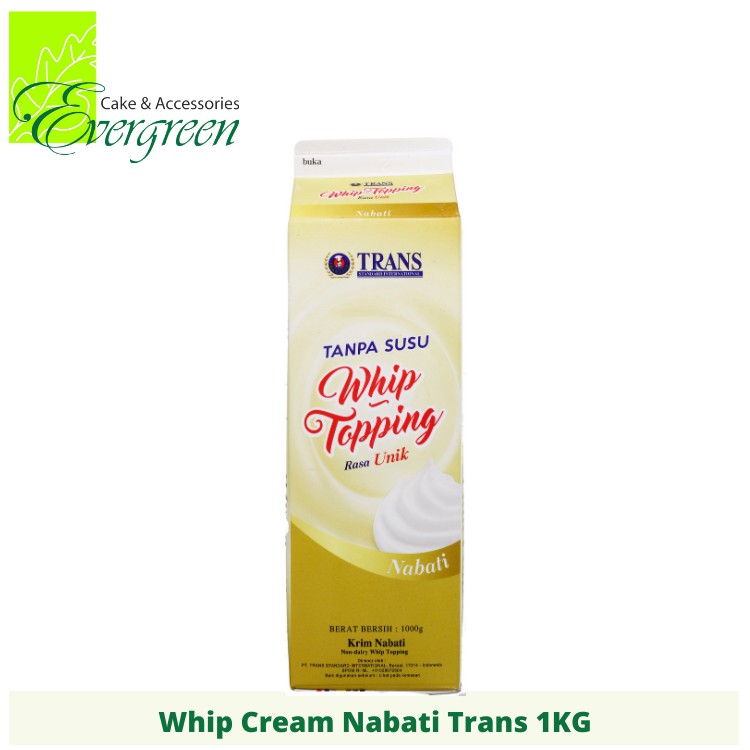 

Whipped Cream/Whip Topping/Susu Kocok Nabati Trans Gold 1KG