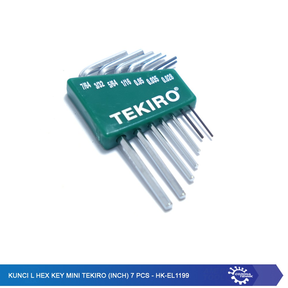 Kunci L Hex Key Mini Tekiro (Inch) 7 Pcs - HK-EL1199