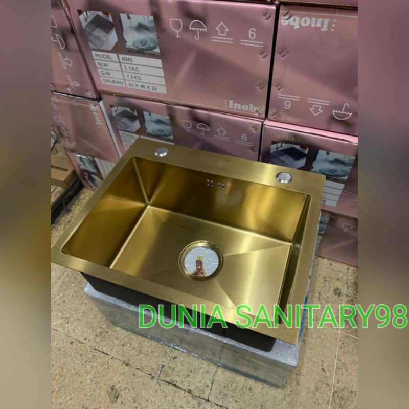 Bak Cuci piring 5040 GOLD Stainless SUS 304 Kitchen sink Minimalis