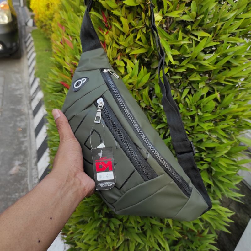 NEW!! WaistBag Pria Original DM Premium | Tas Selempang Pria Waterproof Distro Models