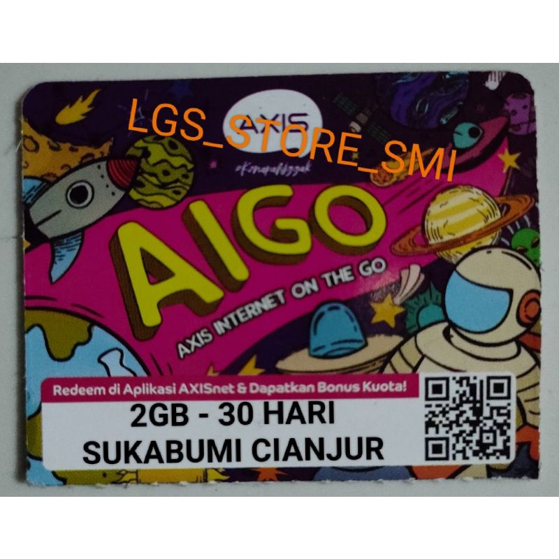 Termurah  Voucher Data Axis 2GB - 30 Hari Lokal Sukabumi Cianjur