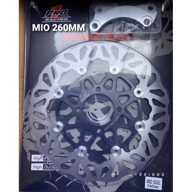 PIRINGAN DISC CAKRAM REM DEPAN MIO SOUL MODEL KTC RACING/KITACO UK DIAMETER 260MM PLUS BREKET