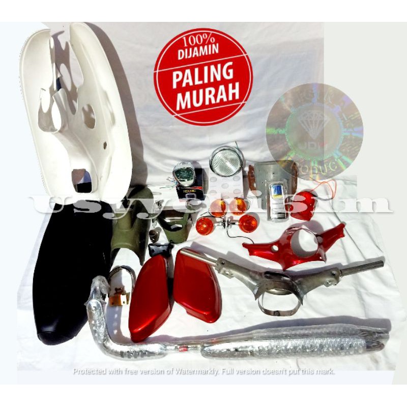 (PROMO DISKON) Paket Hemat Lengkap Body Motor Honda C70 + Knalpot Scrambler C70