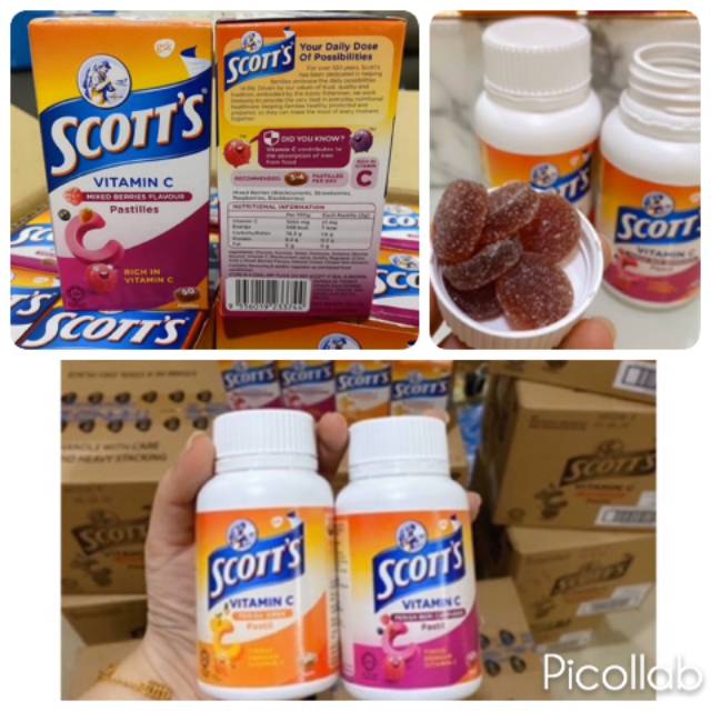 Jual vitamin c Scotts gummy kid isi 50 gummy/vitamin c anak /vitamin