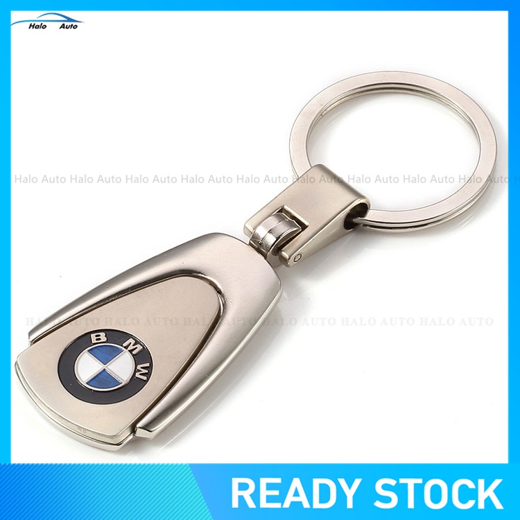 Gantungan Kunci Mobil 3D Logo BMW Bahan Stainless Steel