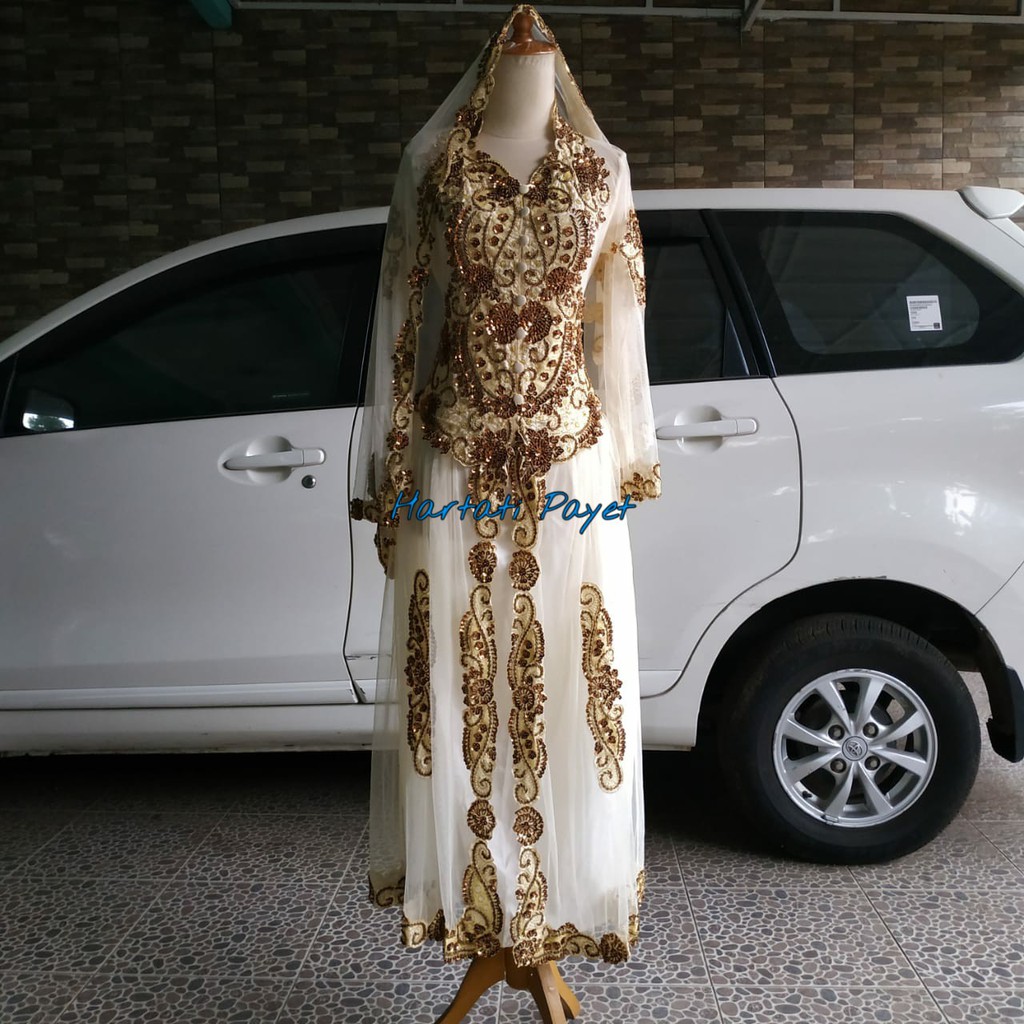 Kebaya Barbie Full Payet + Selendang / Kebaya Akad Pengantin / Kebaya Orang Tua