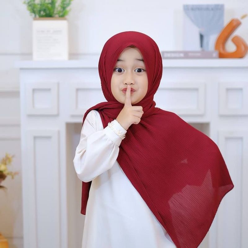 Anak Pashmina Anak Plisket Anak Hits Premium Termurah Pusatgroir_solo APNO PASMINA PLISKET ANAK