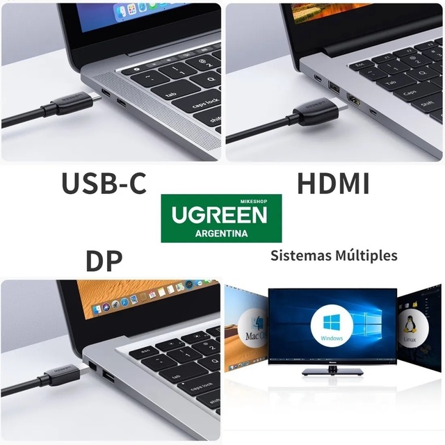 UGREEN Converter HDMI Female To HDMI Type C Mini DP High Resolution 4K 60hz