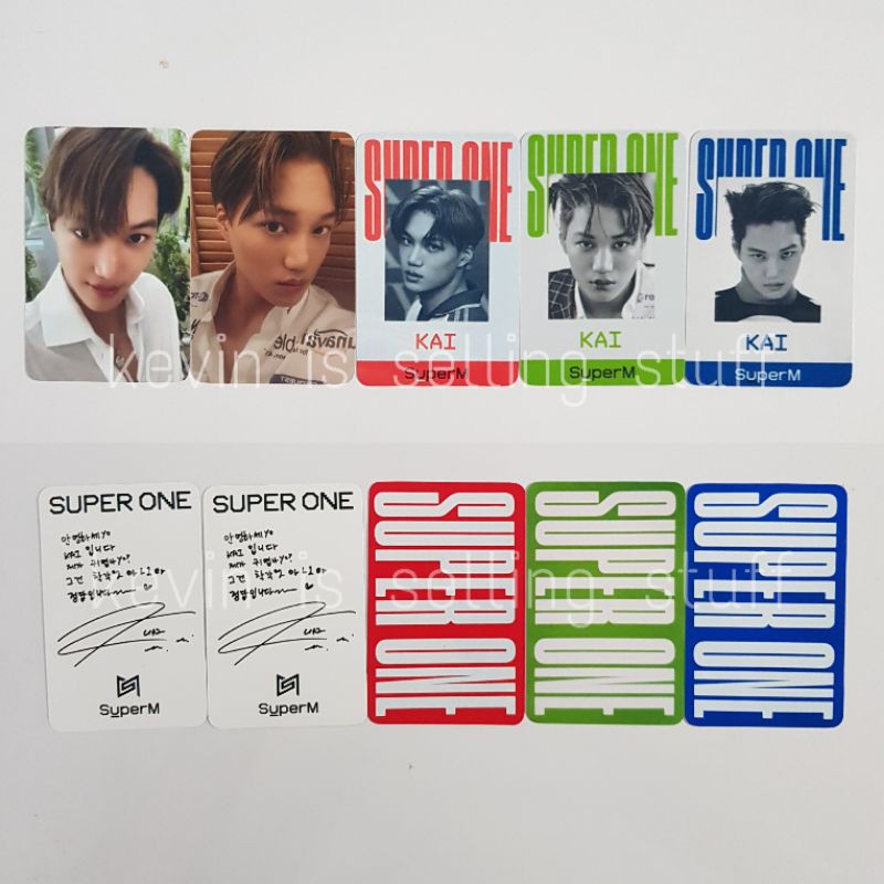 Unofficial Kai EXO SuperM Photocard PC Replica Album Super One ID Card Green Orange Blue Korean