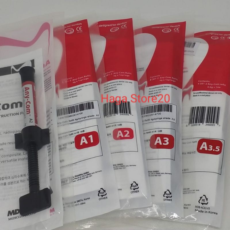 Dental Komposit Tambalan gigi nano Hybrid Lem Laser behel 4 g