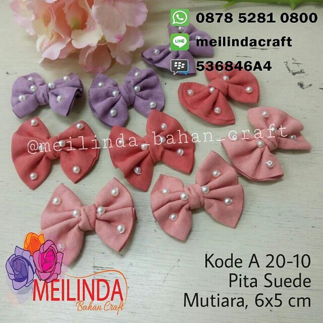 

Aplikasi pita suede mutiara