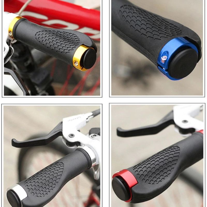 TERMURAH Rubber Anti Skid Handgrip GR49 Hand Grip Karet Pegangan Sepeda Lock Alloy Bisa MTB Seli Folding Bike Lipat Federal