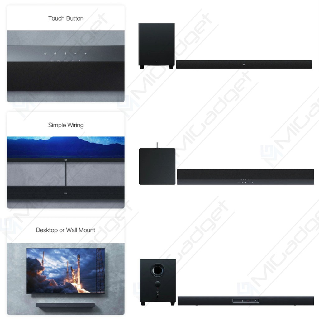 Soundbar Home Theater 2.1 Subwoofers 100W Bluetooth 5.0