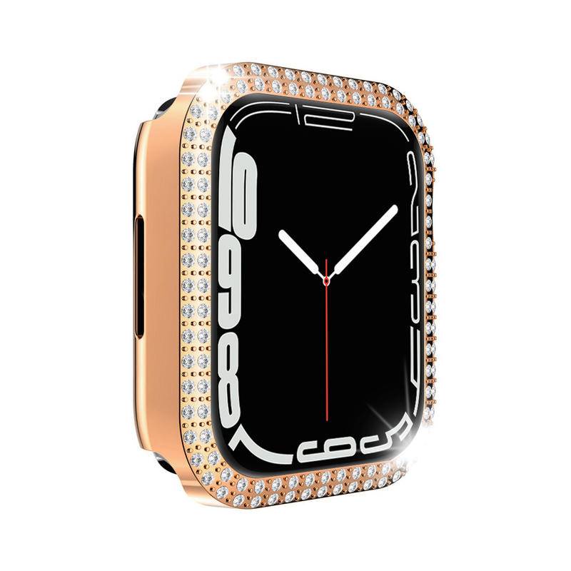 Case Pelindung Bumper Diamond Untuk Apple Watch Seri 7 6 SE 5 4 3 2 1 IWatch 41mm 45mm 40mm 44mm