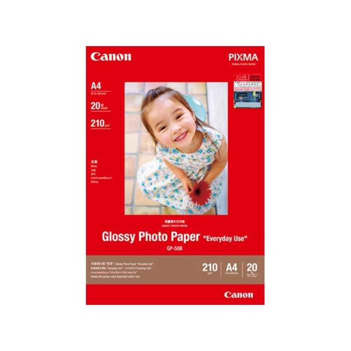 

(BISA COD) Canon Kertas Glossy Photo Paper - everyday use - GP508 A4 (20 sheets)