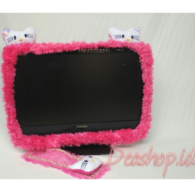 [DEASHOP] [SMART LIVING DECORATION] SARUNG TV LCD LED  BANDO TV + REMOTE UKURAN 14 - 43 INCH