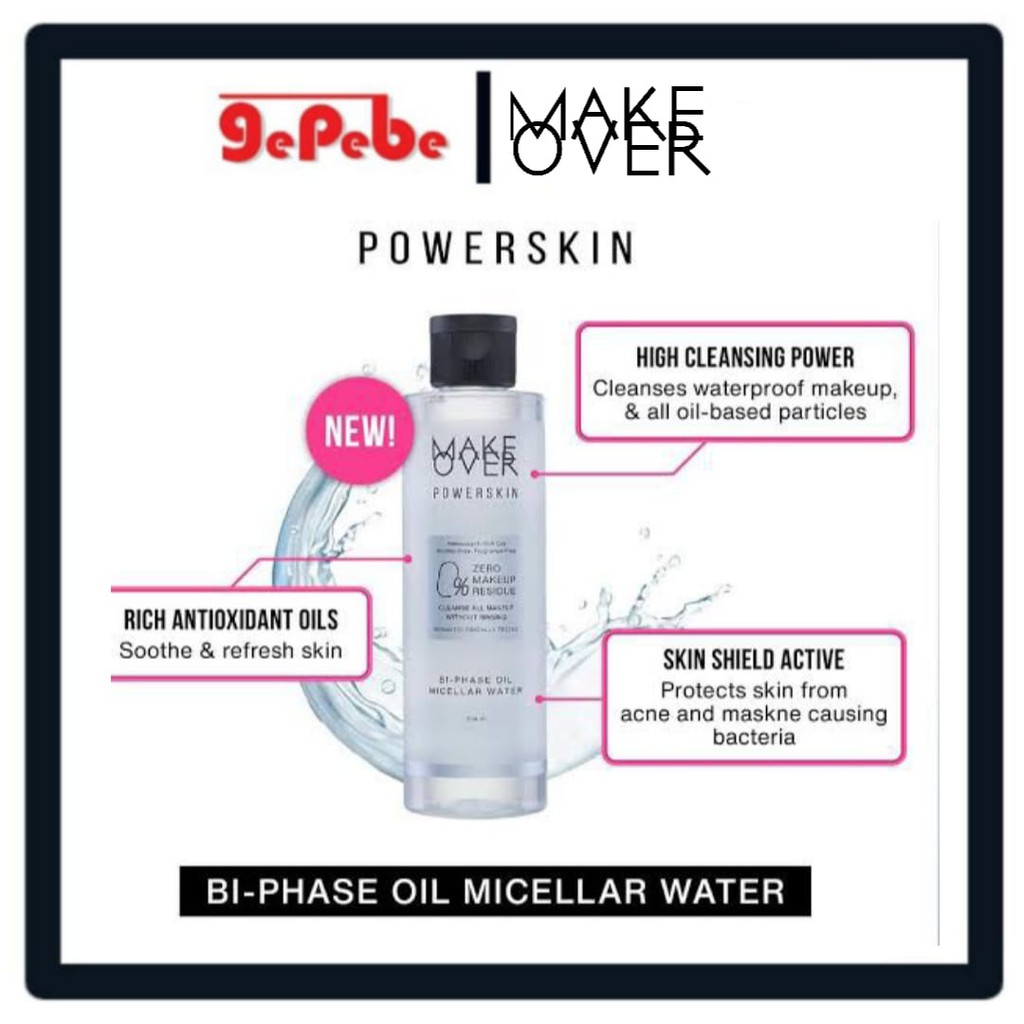 Make Over Powerskin Bi-Phase oil Micellar Water 200 ml