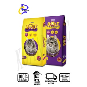 MAKANAN KUCING BOLT TUNA - CAT FOOD REPACK 1kg x 8bks