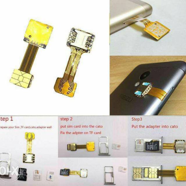 Dual sim card/converter sim nano / hybrid