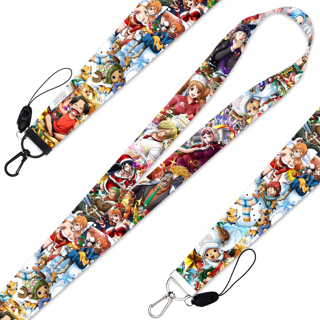 Tali lanyard Motif Anime one Piece Luffy Sauron Untuk Gantungan Kuncihandphonekartu Natal