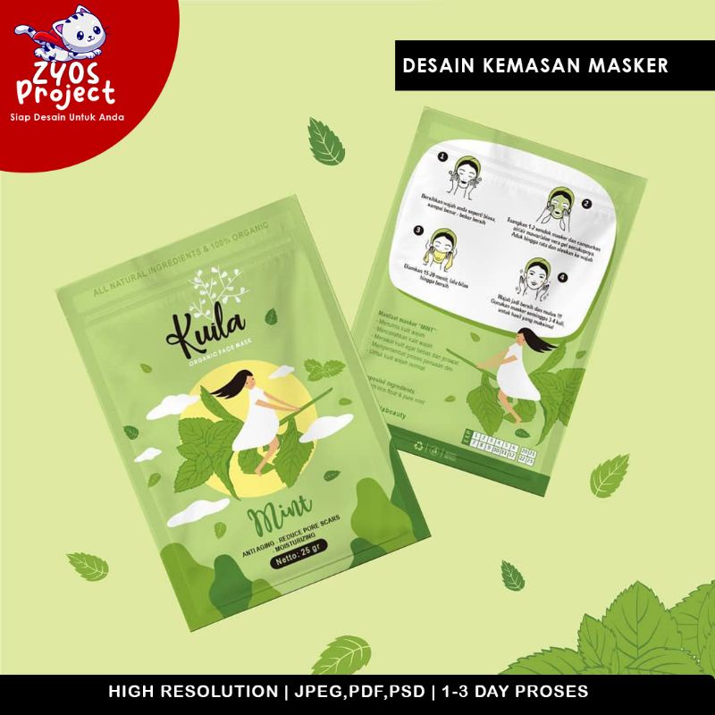 Jasa Desain Kemasan Sachet Masker,Herbal Tea,Pouch Minuman Profesional Berkualitas