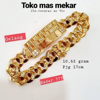  Gelang  sisik naga emas  asli kadar  375  Shopee Indonesia