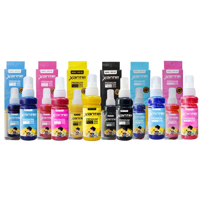 Tinta Xantri Premium Art Paper Epson 664 100ml, Printer Epson L100 L200 L110 L120 L210 L220 L310 L350 L355 L360 L365