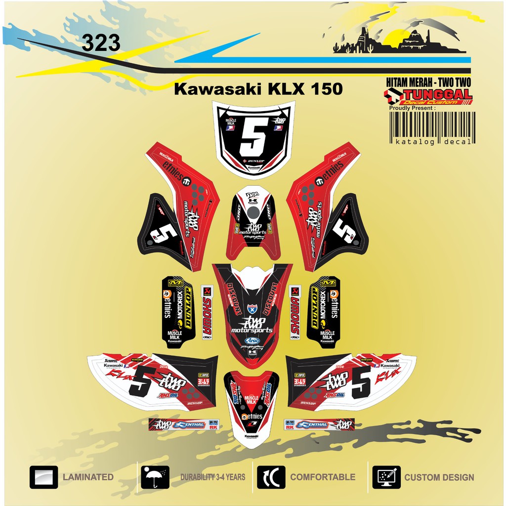 DECAL CUSTOM KAWASAKI KLX 150