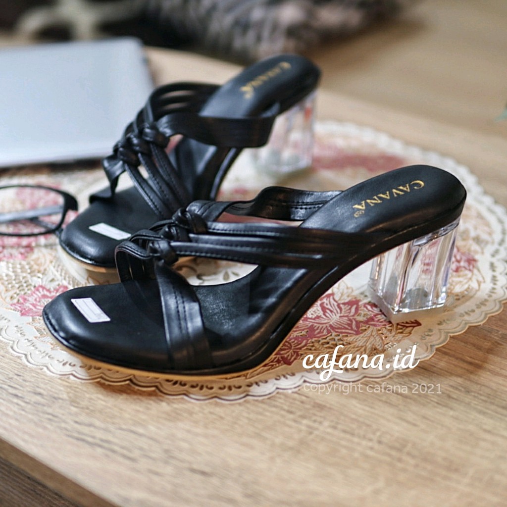 Sandal Heels Wanita Premium Hak Kaca Azzana SDH224-2
