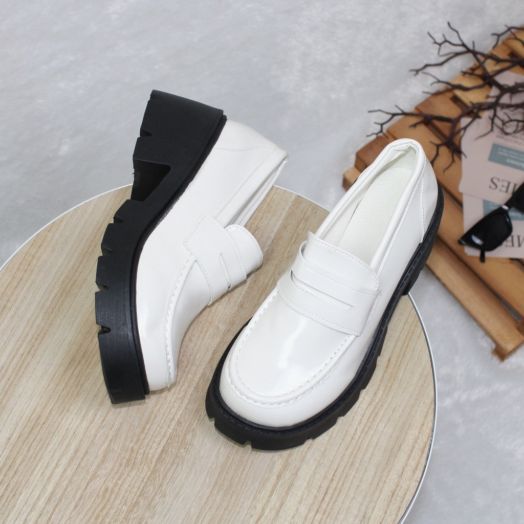 Free Box Sepatu Wanita Import NS602 Sepatu Yuri Loafers Mary Janes Wanita Import Cantik