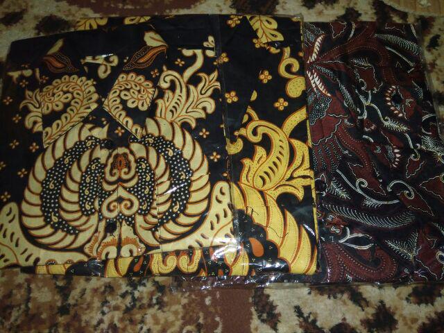 Batik Khan - Couple Ayah Anak Kidz Batik Anak Kemeja Pria Motif Gading Mas
