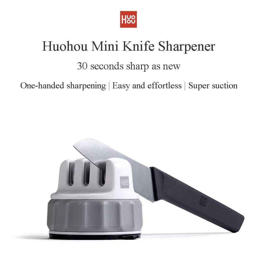 Huohou Pengasah Pisau Knife Sharpener Whetstone 3 Grinding - HU0066